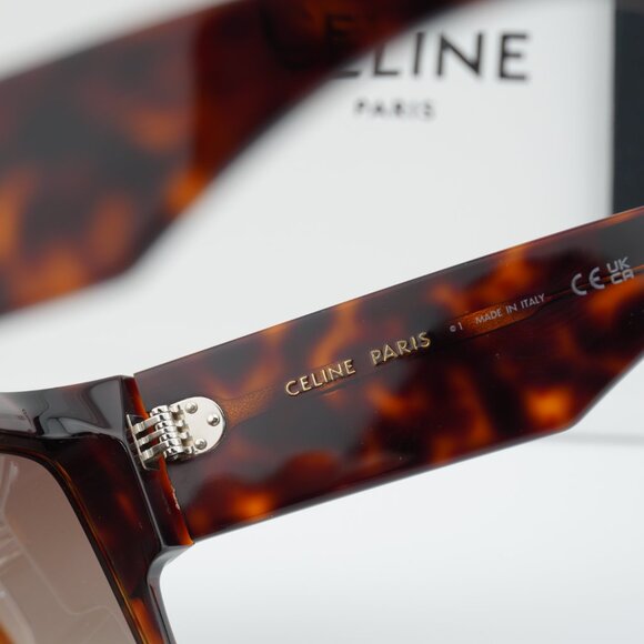 Celine CL40092I 52F Square Sunglasses - Havana/Brown main image 9